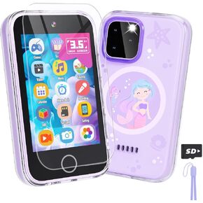 Dylanto Kids Phone ,3.5'' Touchscreen Phone for Kids Learning Play Toys for 3-9 Years Old Girls with Dual Camera,Video Players,Game,Christmas Birthday Gifts for Girls Age 3 4 5 6 7 8 9 -Purple in Saudi Arabia
