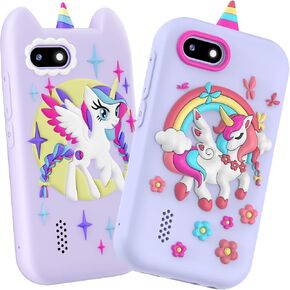 Kids Smart Phone for Girls Gifts - Toddler Christmas Birthday Gift for Age 3 4 5 6 7 8 9 10 Year Old, Kids Cell Phone Toy with Touchscreen, Dual Cameras, Learning, Music Player, Games with 32 GB Card in Saudi Arabia