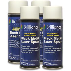 Brilliance Laser Inks Permanent Black Metal Laser Marking Spray, 12 Ounces in Kuwait