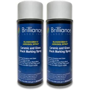 Brilliance Laser Inks Black Ceramic & Glass Marking Spray - 12 oz - 2 Pack in Kuwait
