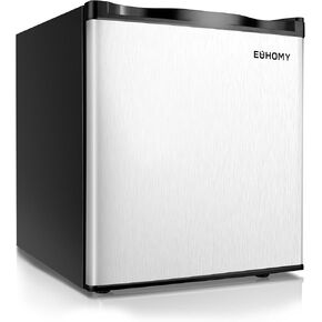 Euhomy Mini Freezer Countertop, 1.1 Cubic Feet, Single Door Compact Upright Freezer with Reversible Door, Removable Shelves, Small freezer for Home/Dorms/Apartment/Office(Black) in Kuwait
