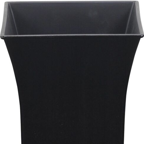 HomeRoots 7" Black Recycled Plastic Indoor Outdoor Square Pot Planter in Saudi Arabia