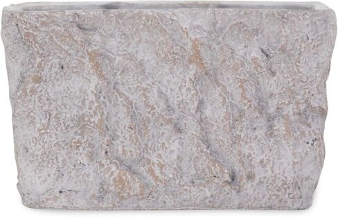 9" Gray Speckle Glaze Cement Indoor Outdoor Rectangular Pot Planter in Saudi Arabia