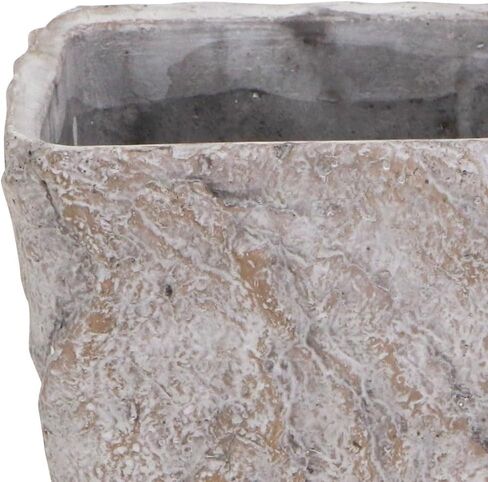 9" Gray Speckle Glaze Cement Indoor Outdoor Rectangular Pot Planter in Saudi Arabia