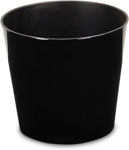 HomeRoots 9" Black Recycled Plastic Indoor Outdoor Round Pot Planter in Saudi Arabia