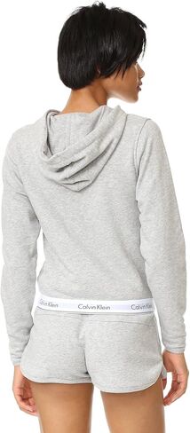 Calvin Klein Women's Modern Cotton Full Zip Hoodie Top in Kuwait