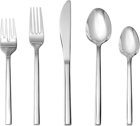 Fortessa Arezzo 18/10 Stainless Steel Flatware, 40 Piece Place Setting (Service for 8), Silver in Kuwait