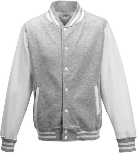 AWDis Hoods Varsity Letterman jacket Jet Black / White M in Kuwait