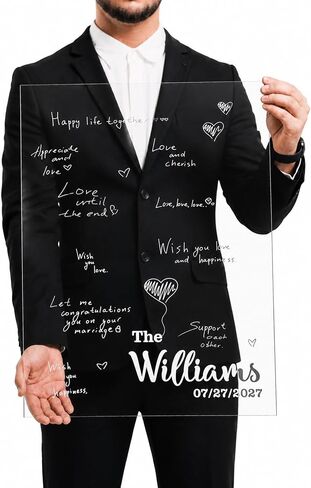 Acrylic Heart Guest Book for Weddings and Anniversary Celebrations in Kuwait