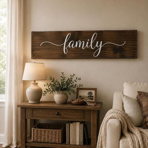 Big Family Wooden Sign - Large Farmhouse Rustic Wood Wall Decor in Kuwait