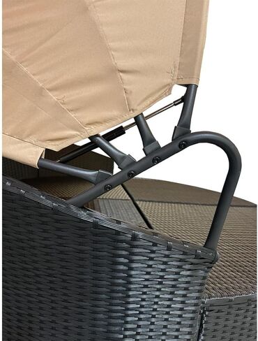 Garden Winds Custom Fit Replacement Canopy Top Cover Compatible with The Oakmont F08BN945-1, F08BN945-2, PARIGHT-F08BN945-1 Outdoor Patio Daybed - Upgraded Performance RipLock 350 Fabric - Slate Gray in Kuwait