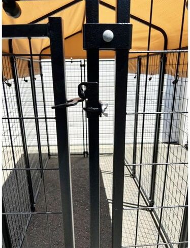 Garden Winds Custom Fit Replacement Canopy Top Cover Compatible with The Lucky Dog CL 60548 8’ x 4’ x 6’ Uptown Welded Pet Dog Kennel Playpen - Upgraded Performance RipLock 350 Fabric - Slate Gray in Kuwait