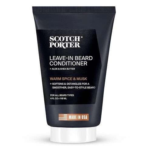 Scotch Porter Restorative Leave-In Beard Conditioner for Men | Deeply Conditions, Softens & Shines | Formulated with Non-Toxic Ingredients, Free of Parabens, Sulfates & Silicones | Vegan | 4oz Bottle in Kuwait