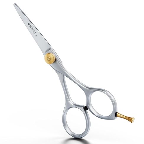 Suvorna 5" Mustache And Beard Scissors for Men, Salons, Barber, Hairdresser & Professional. Hair Cutting Scissors made with Stainless steel for Trimming & Grooming Scissors for Facial, Nose, Ear Hair. in Kuwait