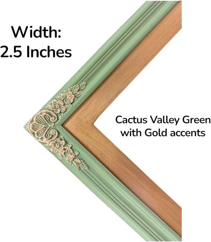 55 Inch TV frame for TCL NXT Tv, Cactus Valley Green With Gold Accents, Exclusively for Tcl Nxt, not meant for use with other Tv brands. (55 Inch) in Kuwait