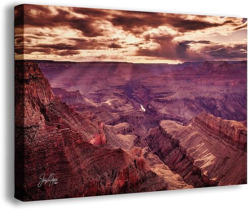 SEE LIFE INSPIRATION PHOTOGRAPHY Grand Canyon National Park, Arizona Desert Picture Nature Photo, Bohemian Style Relaxation Artwork for Meditation, Office & House Decor (Canvas, 16x32 inches) in Saudi Arabia