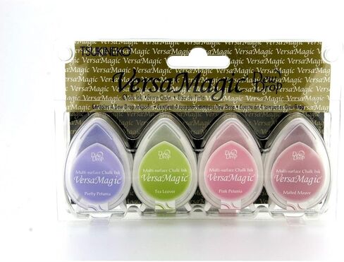 Tsukineko, VersaMagic, Dew Drop Ink Pad, 4 pack, Flower Pot in Kuwait