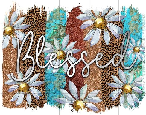 Blessed Daisy Sublimation Transfer Ready to Press, Daisies Sublimation Transfer, Printed, Ready to Use, Sub Design, Adult/Child Size Shirt in Kuwait