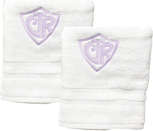 LDS CTR Baptism Bath Sheet Set of 2, 30 x 52 In, Light Purple Thread in Kuwait
