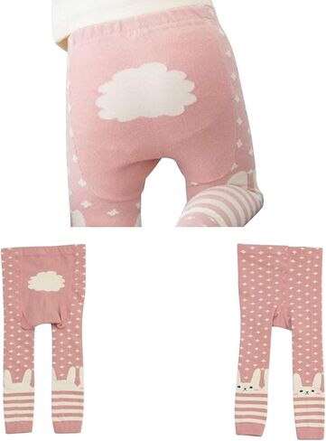 Evelin LEE Baby Unisex Cute Leggings Spring Fall Cartoon Seamless Knitted Warm Tights in Saudi Arabia