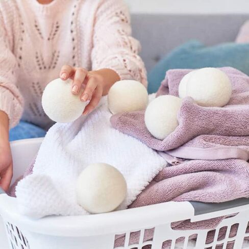 Raffaelo Wool Dryer Balls XL Reusable Natural Fabric Softener, Set of 6 in Saudi Arabia