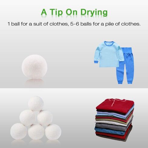 Raffaelo Wool Dryer Balls XL Reusable Natural Fabric Softener, Set of 6 in Saudi Arabia