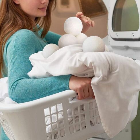 Raffaelo Wool Dryer Balls XL Reusable Natural Fabric Softener, Set of 6 in Saudi Arabia