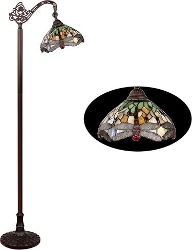 Chloe Lighting ANISOPTERA Purity 1 Light Antique Dark Bronze Finish Reading Floor Lamp 11" Shade in Saudi Arabia