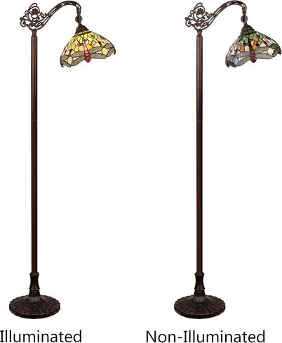 Chloe Lighting ANISOPTERA Purity 1 Light Antique Dark Bronze Finish Reading Floor Lamp 11" Shade in Saudi Arabia