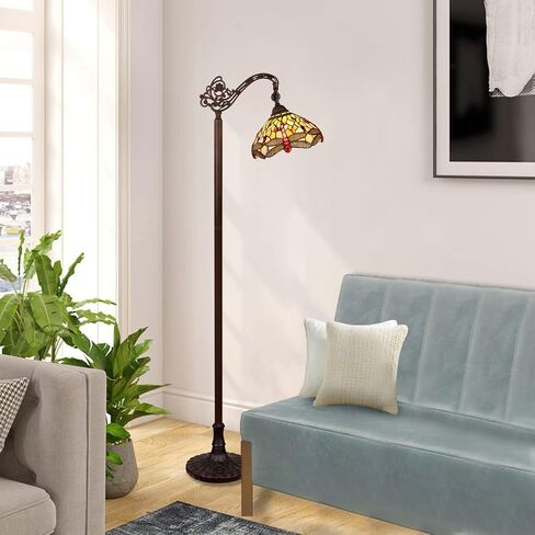 Chloe Lighting ANISOPTERA Purity 1 Light Antique Dark Bronze Finish Reading Floor Lamp 11" Shade in Saudi Arabia
