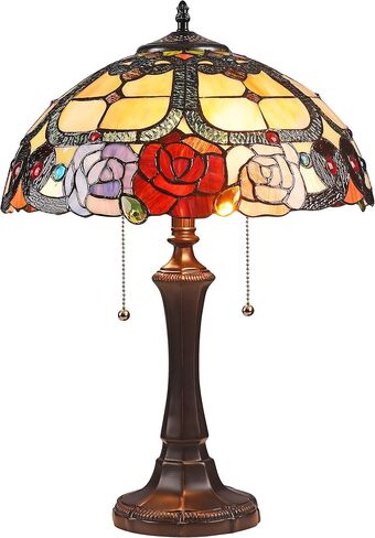Chloe Lighting Simone Floral 2 Light Dark Bronze Table Lamp 16" Wide in Saudi Arabia