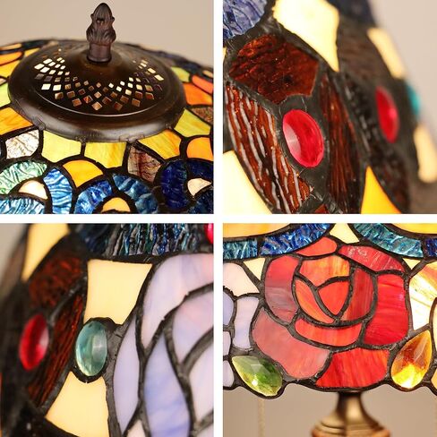 Chloe Lighting Simone Floral 2 Light Dark Bronze Table Lamp 16" Wide in Saudi Arabia
