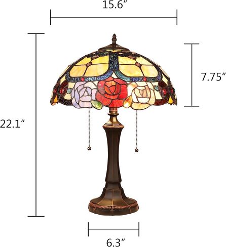 Chloe Lighting Simone Floral 2 Light Dark Bronze Table Lamp 16" Wide in Saudi Arabia