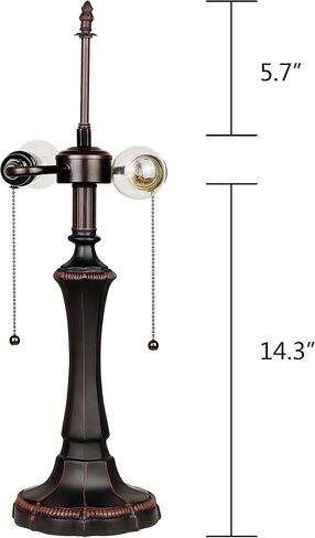 Chloe Lighting Simone Floral 2 Light Dark Bronze Table Lamp 16" Wide in Saudi Arabia