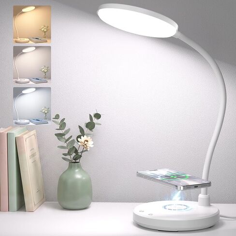Wireless Charging Desk Lamp for Home Office, 800LM, CRI95+, Black in Saudi Arabia