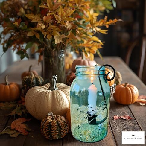 Rustic Mason Jar Candle Holder Inserts - Set of 2 Wrought Iron Hook for Taper Candles - Farmhouse Wedding Centerpiece, Christmas Candle Gift, Vintage Cottage Decor in Kuwait