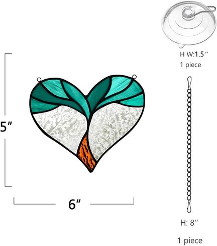 BOXCASA Tree of Life Stained Glass Suncatcher Window Hanging Gift for Women in Saudi Arabia