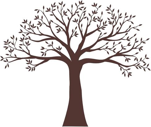 Simple Shapes Family Tree Wall Decal (Black, Standard Size : 107" w x 90" h) in Saudi Arabia