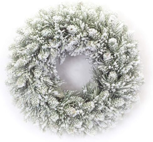 Melrose International Flocked Pine Candle Ring Wreath (Set of 2) in Kuwait