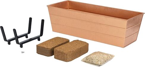 Achla Designs Bloom Box Garden Growing Kit, Medium Copper with Brackets for 2 x 6 Railings in Saudi Arabia