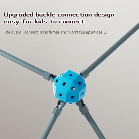 DIY Kids Building Playhouse Kit – STEM Construction Play Toy with Easy Snap Connectors, Target Game Board & Water Drawing Canvas – Indoor & Outdoor Activity Tent for Boys & Girls 3+ in Kuwait