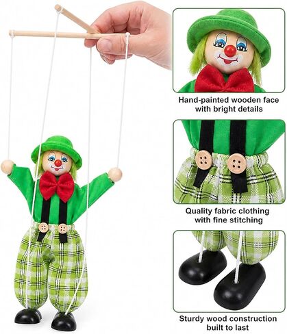 Green Marionette Puppets, Classic String Puppet for Adults, Stage Art Performance Prop in Kuwait