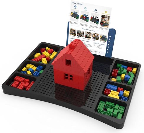 Brick Building Lap Desk with Storage, Baseplate & Instruction Slot in Kuwait