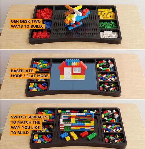 Brick Building Lap Desk with Storage, Baseplate & Instruction Slot in Kuwait