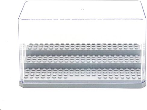 Acrylic Minifigure Display Case Stackable Action Figures Blocks Display Box, Clear Dustproof Display Case Box for Lego Lovers，Black：Medium 1 Pack in Saudi Arabia