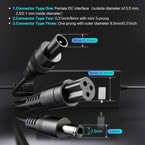 EVAPLUS 42V 2A Fast Charger for 36V Lithium Battery, SGS Safe in Kuwait