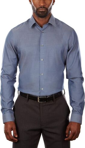 Calvin Klein Men's Dress Shirt Slim Fit Non-iron Herringbone in Kuwait