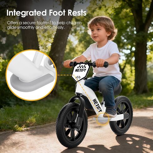 WETIFY Balance Bike 2 Year Old, 2-5 Year Old Toddler Balance Bike, No Pedal Bikes with Adjustable Handlebar & Seat, 2 3 4 5 Year Old Boyds Girls Birthday Gifts Toys in Kuwait