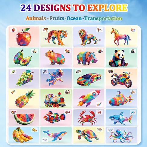 Xuoent Brain Games Sticker by Number, 4-Pack Sticker Activity Books in Kuwait