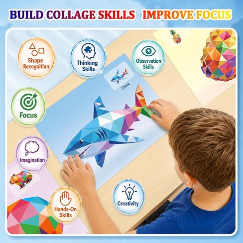 Xuoent Brain Games Sticker by Number, 4-Pack Sticker Activity Books in Kuwait
